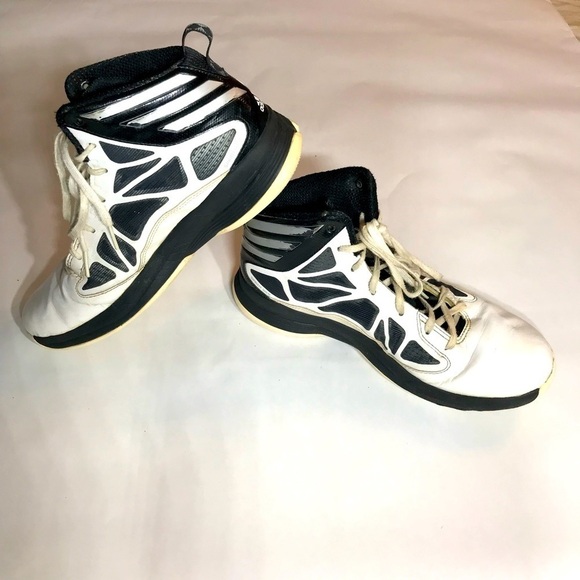 Adidas Sprint Web Sneaker High top black & white hologram logo shoes men’s 9 - Picture 1 of 12